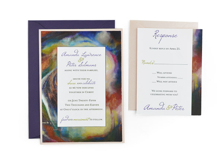 Artistic Wedding Invitation - Wedding Invitations - WeddingPlanner.co.uk