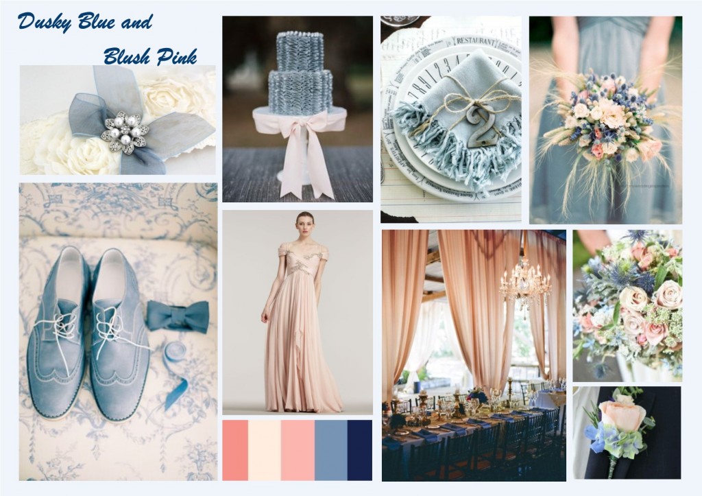 Dusky Blue and Blush Pink