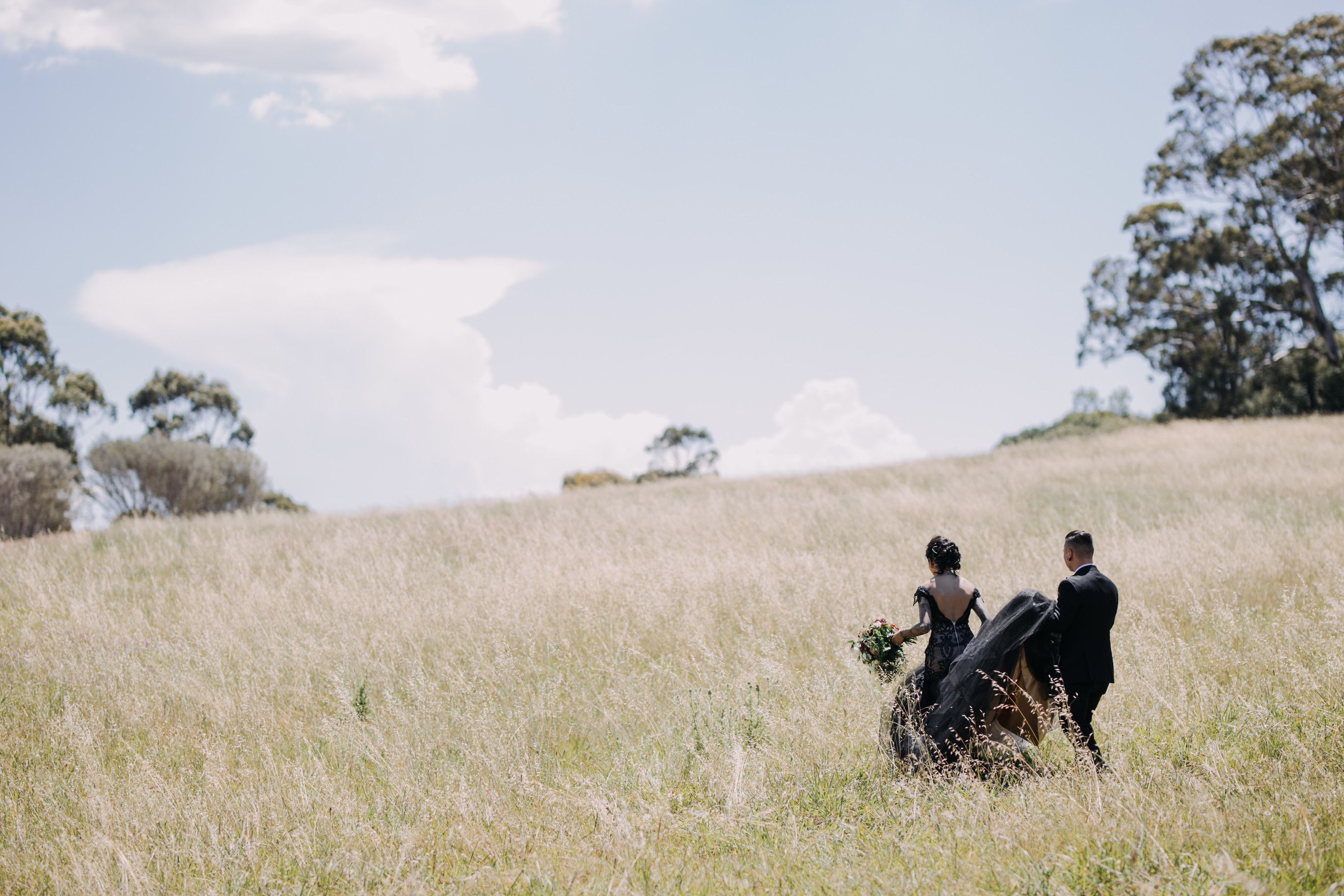 goth wedding, gothic wedding, black wedding dress, real wedding, unique wedding, 