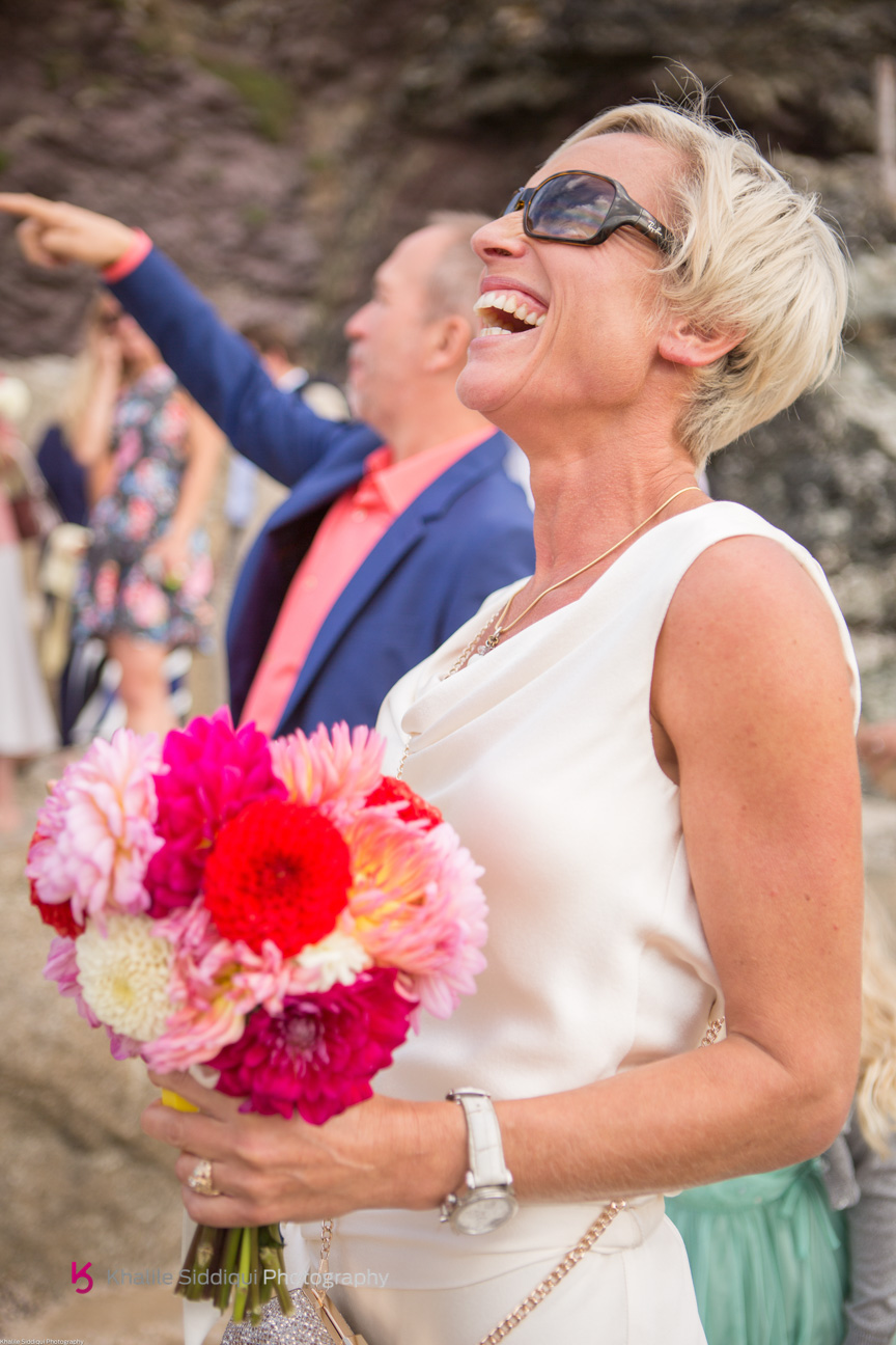 cornwall beach wedding, real wedding cornwall, roscarrock wedding, teepee wedding