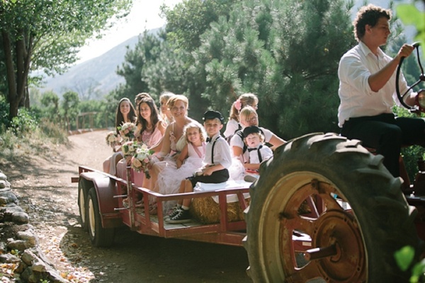 wedding tractor