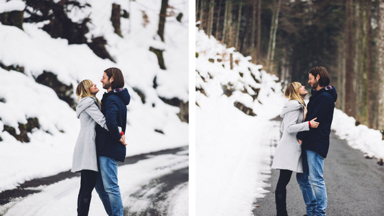 wedding, engagement photoshoot, wedding photoshoot, real wedding, swiss mountains, swiss wedding, bride, bride to be, winter wedding, winter engagement 