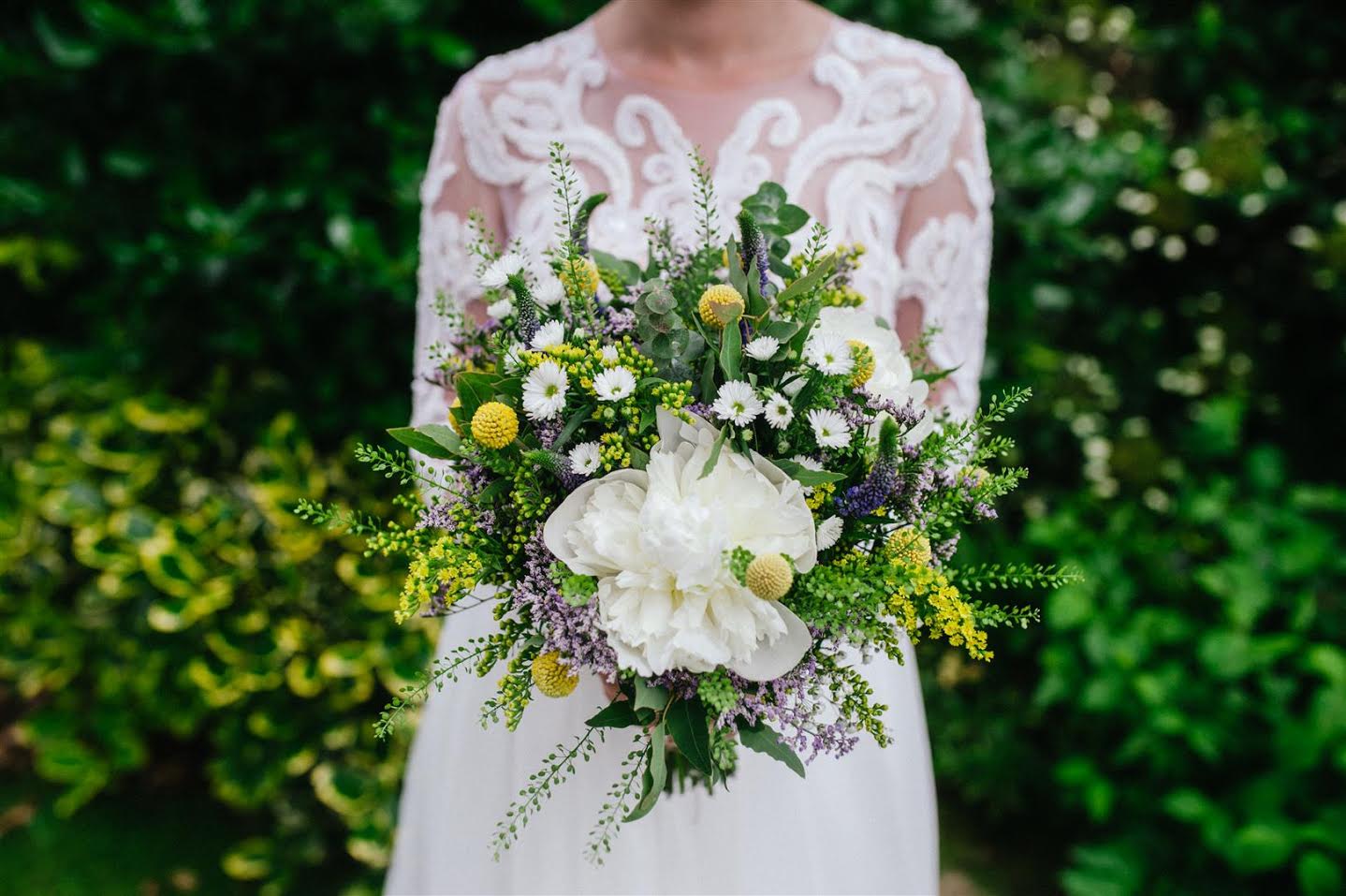 flowers held by a bride