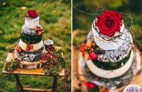 wedding cake floral decorations winter