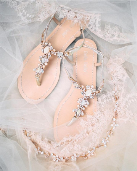 Pretty flat sandals for 2024 wedding