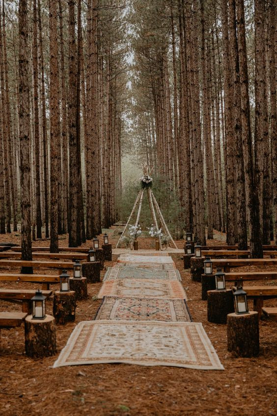 Ceremony in the woods