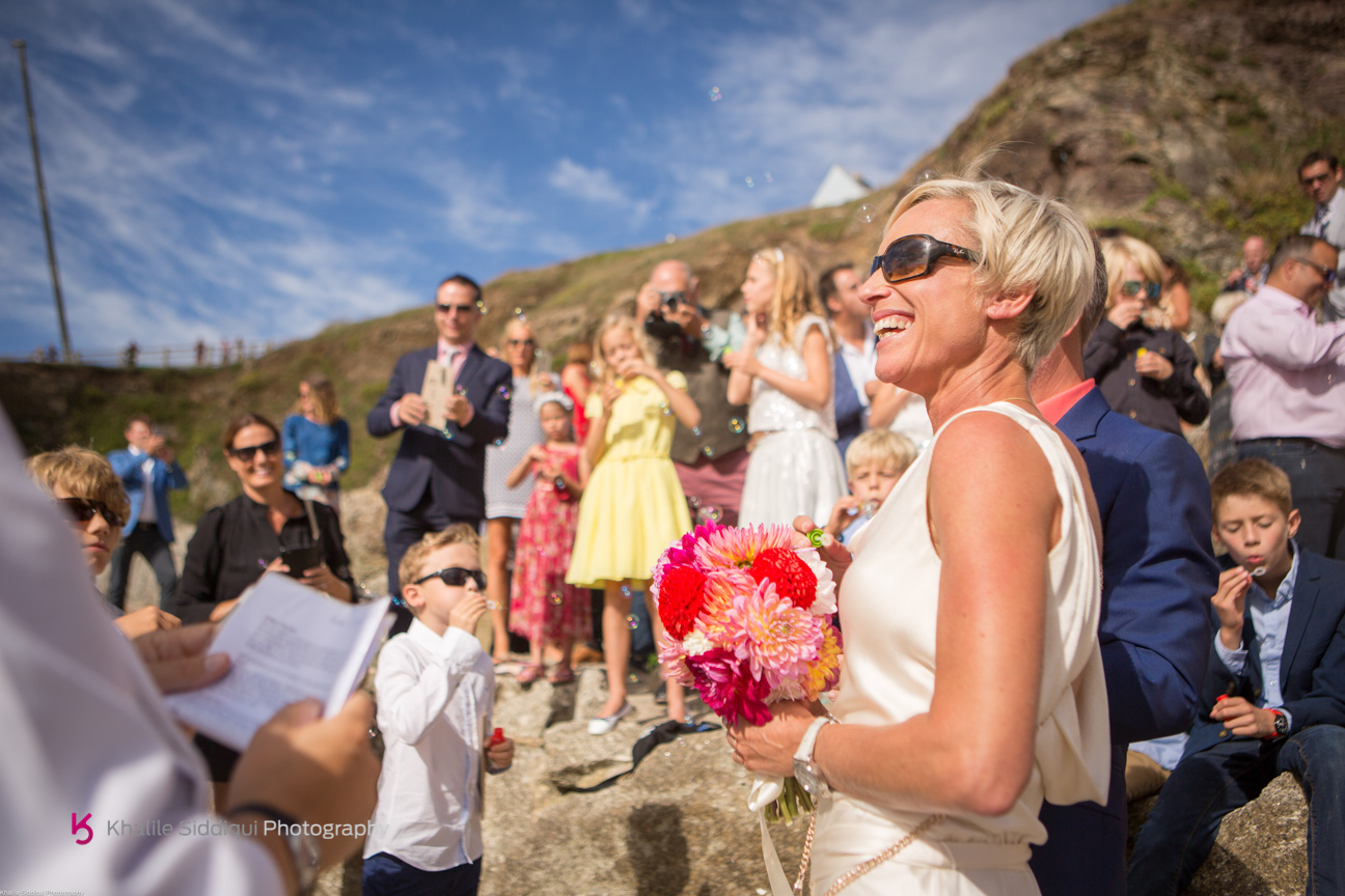 cornwall beach wedding, real wedding cornwall, roscarrock wedding, teepee wedding