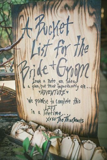 bucket list, wedding planner, wedding DIY, wedding signs