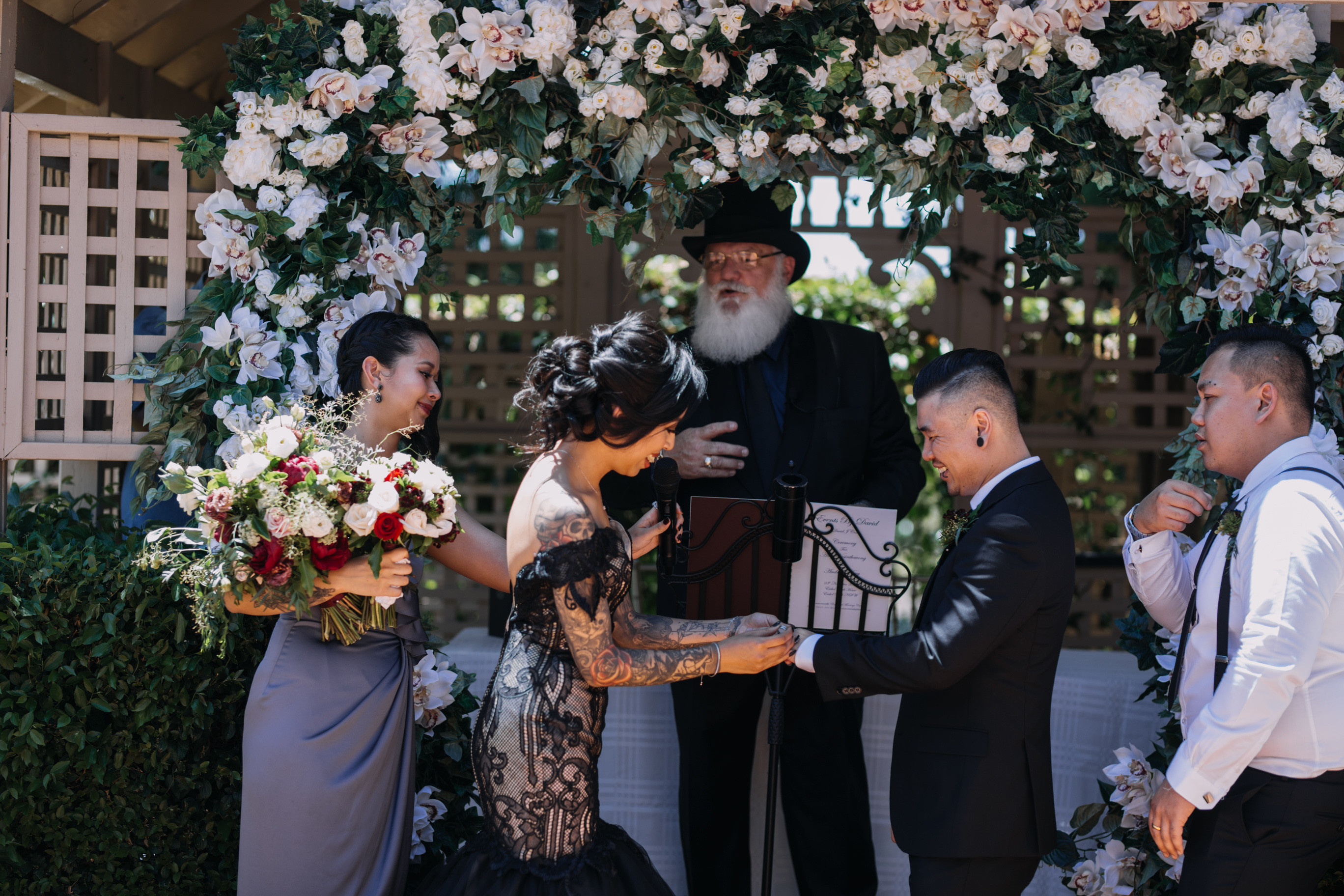 goth wedding, gothic wedding, black wedding dress, real wedding, unique wedding, 