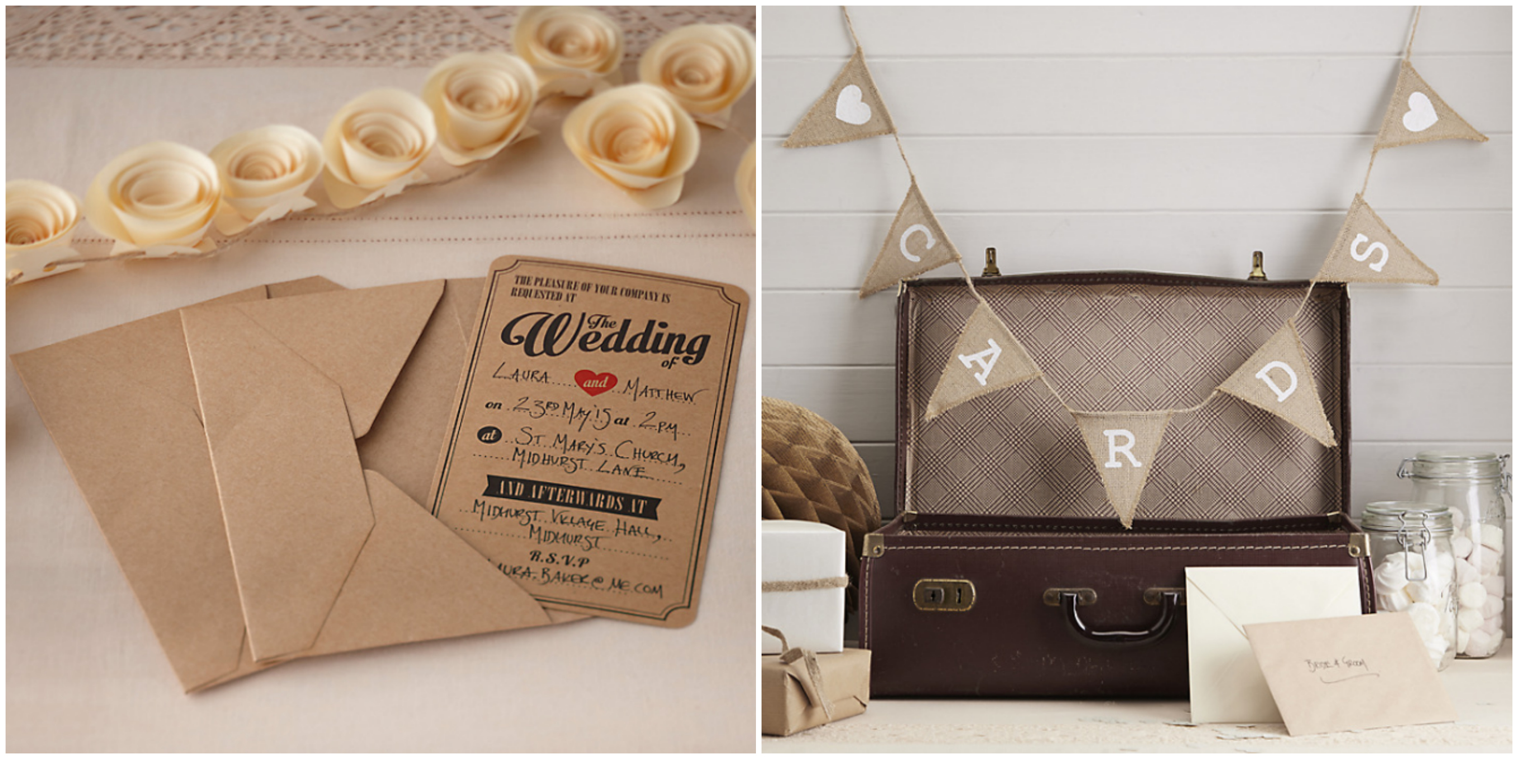 Ginger Ray Kraft Wedding Stationery