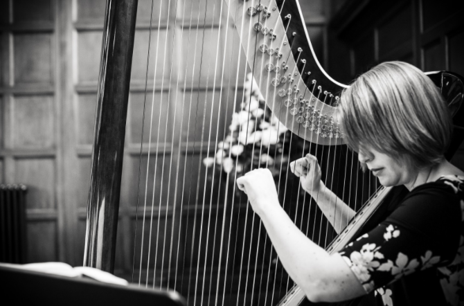 Wedding harpist, Emma Yates