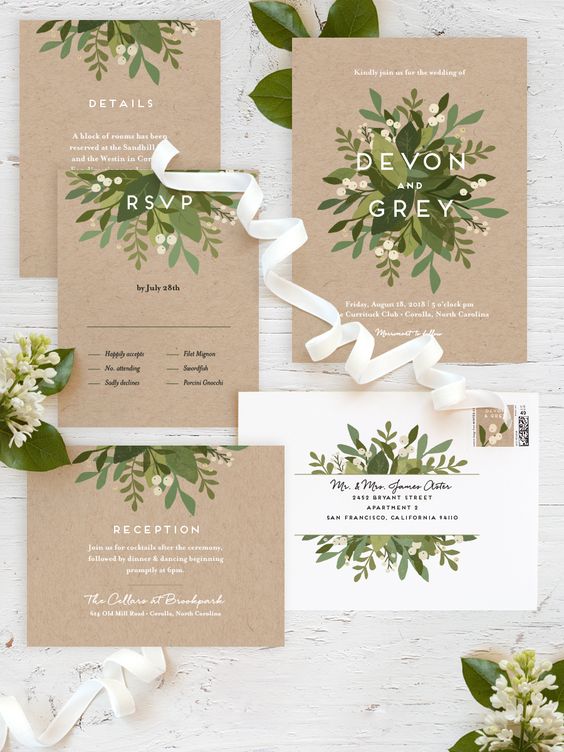 greenery, pantone, wedding planner, wedding invites