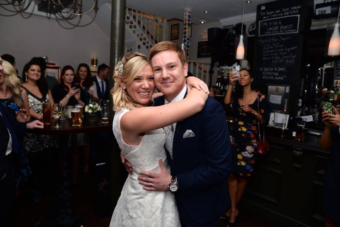 Matt and sam, hack and hop wedding, pub wedding, london wedding, london pub wedding venue