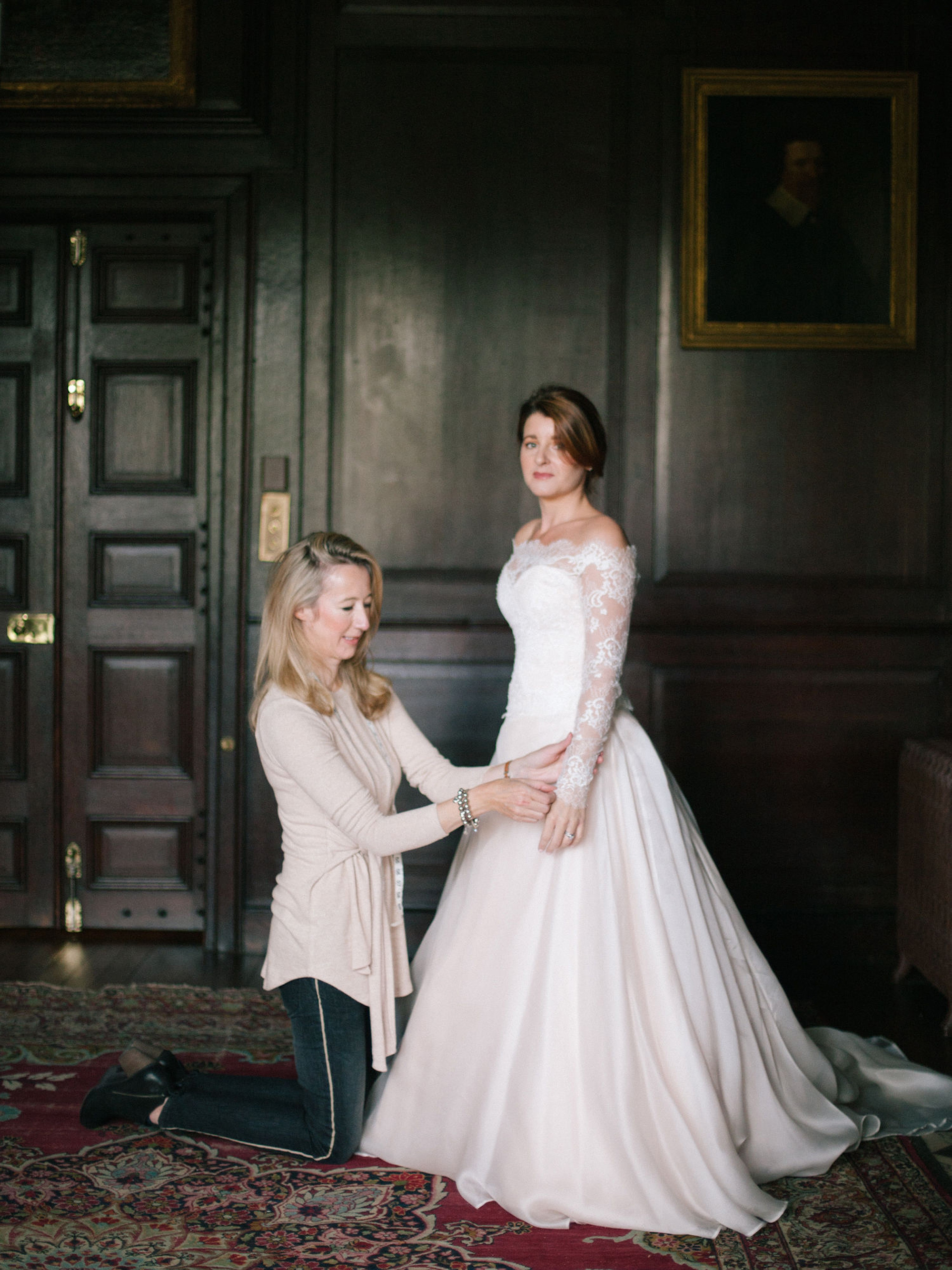 Caroline Arthur bridalwear fitting