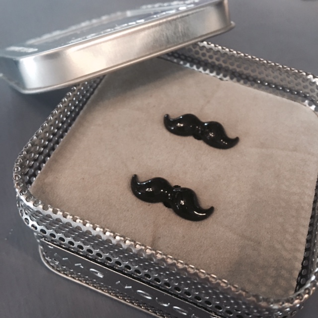 moustache cufflinks