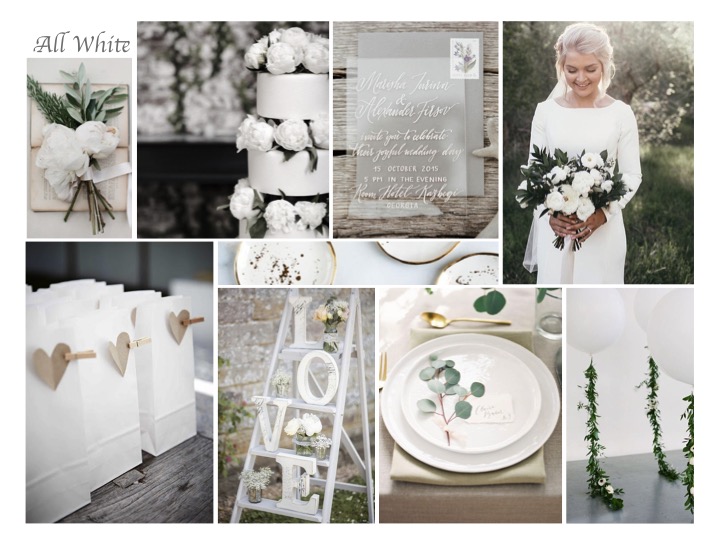 all white wedding, white wedding inspiration