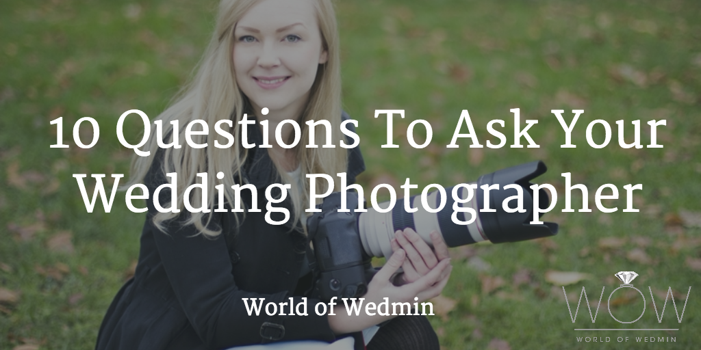 10 questions to ask your wedding photographer