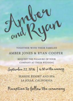 Beachside Wedding Invitation - Wedding Invitations - WeddingPlanner.co.uk