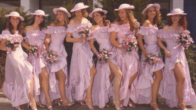 Awful pink bridesmaid outlet dress