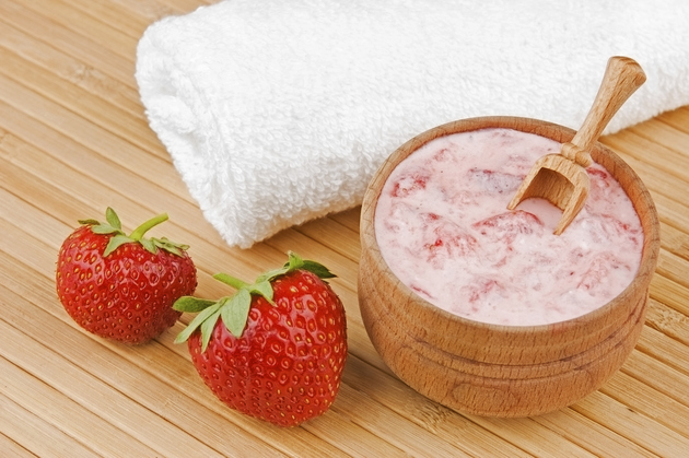 strawberry skin mask, homeamade skin mask