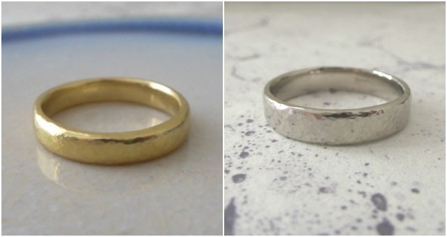 nikki stark jewelley, wedding bands, gold weddng band