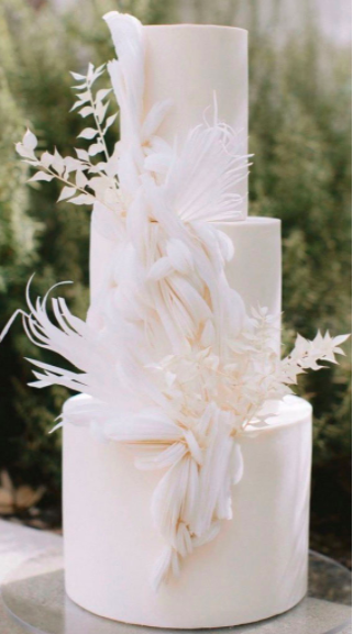 elegant plain white cake