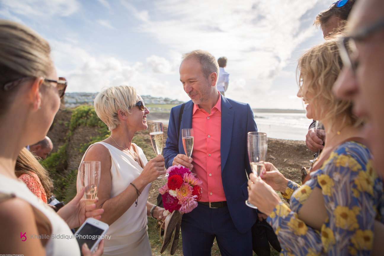 cornwall beach wedding, real wedding cornwall, roscarrock wedding, teepee wedding