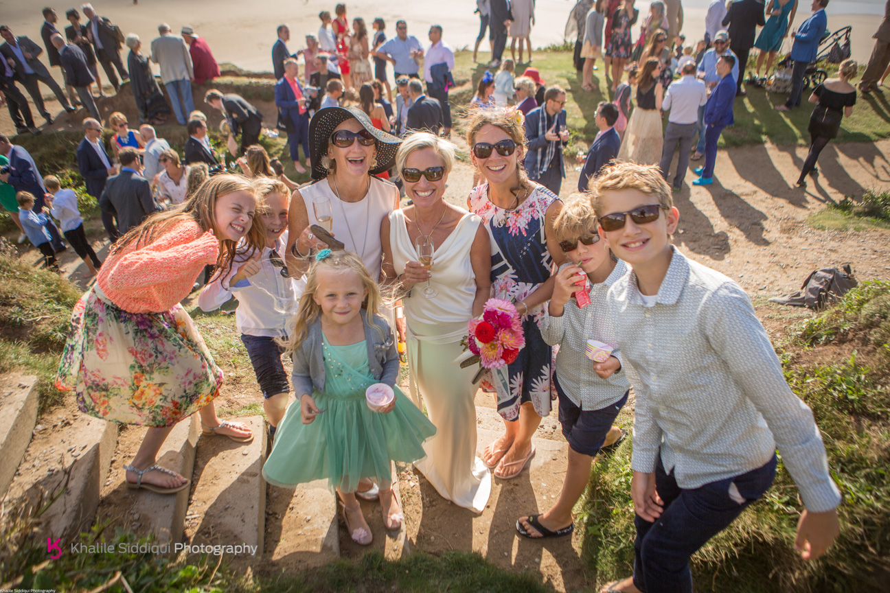 cornwall beach wedding, real wedding cornwall, roscarrock wedding, teepee wedding