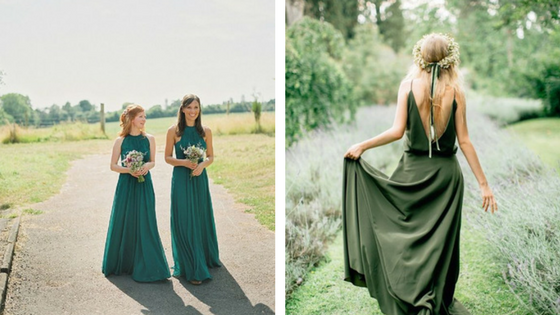bridesmaid dresses, greenery, pantone, wedding planner